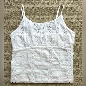 Abercrombie Kids White Eyelet Camisole